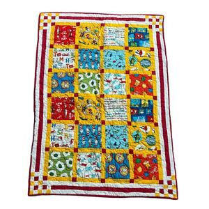 Dr. Suess Vintage Cotton Reversible Handmade Crib/Throw Quilt/Wall Art